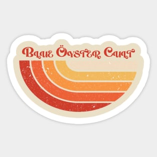 Retro style vintage blue oyster cult Sticker